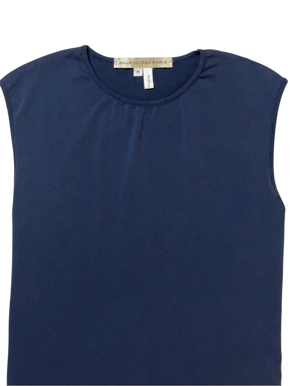 BALENCIAGA Blue Fitted Sleeveless Top Medium - Picture 3 of 9